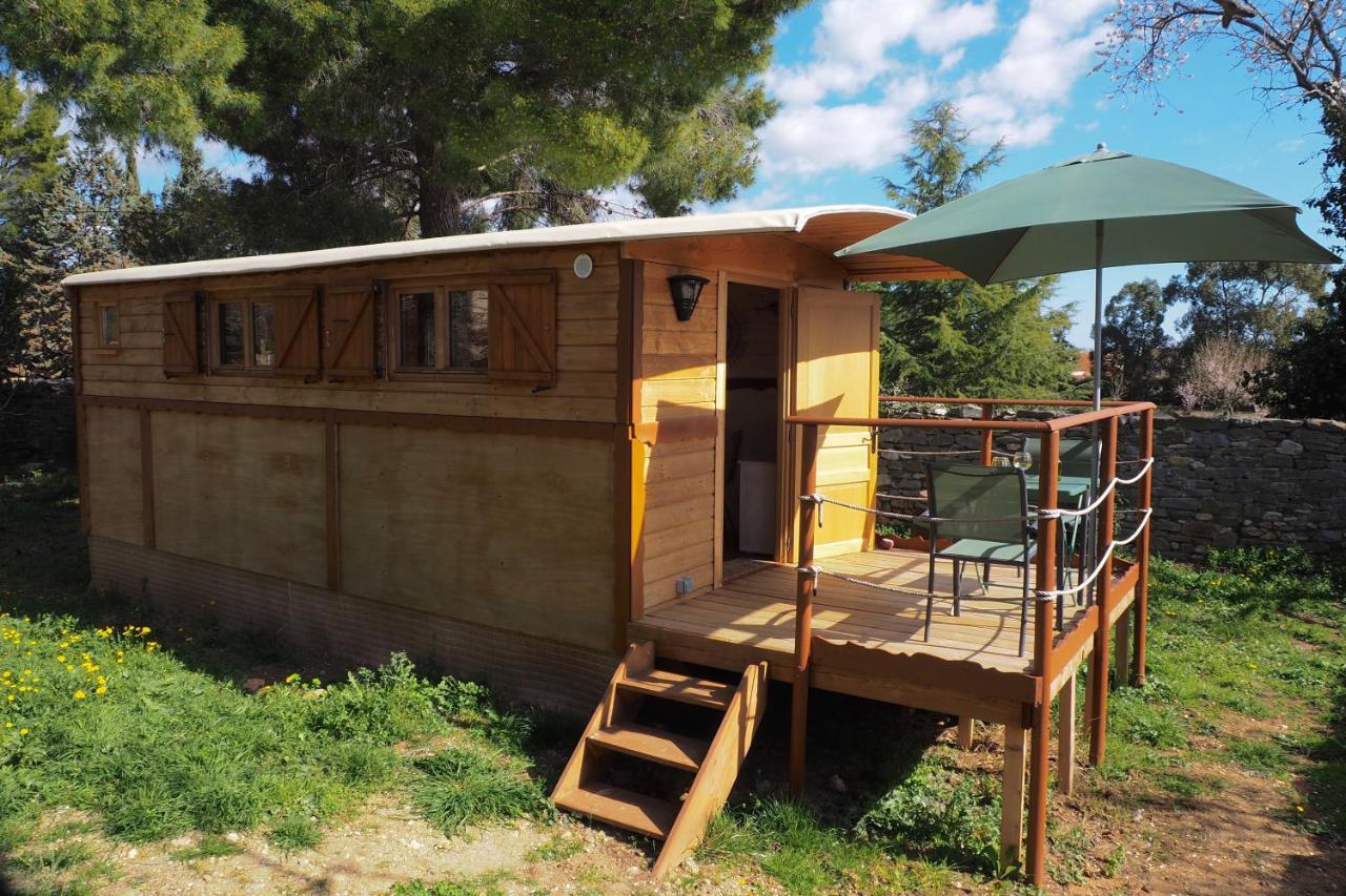 Villa Roulotte dans l'Aude à Trausse Extérieur photo